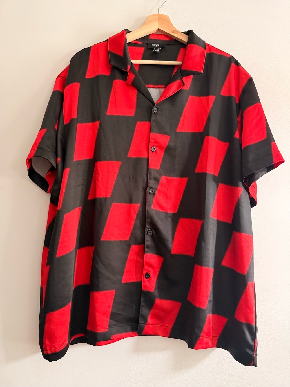 Men’s Red and Black Checkered Shirt